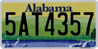 AL license plate 5AT4357