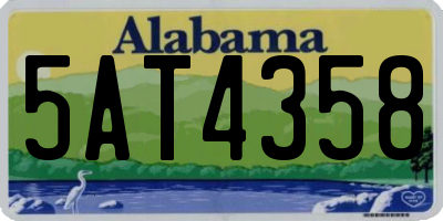 AL license plate 5AT4358
