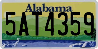 AL license plate 5AT4359