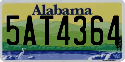 AL license plate 5AT4364