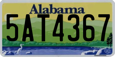 AL license plate 5AT4367