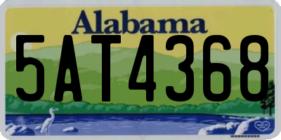 AL license plate 5AT4368