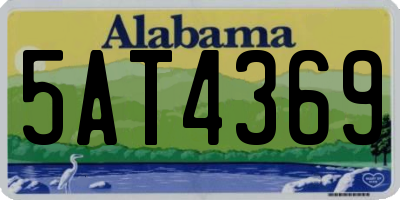 AL license plate 5AT4369