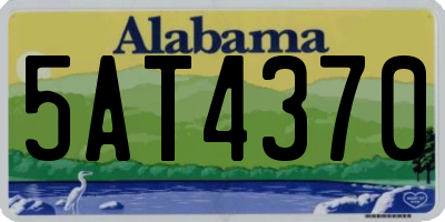 AL license plate 5AT4370