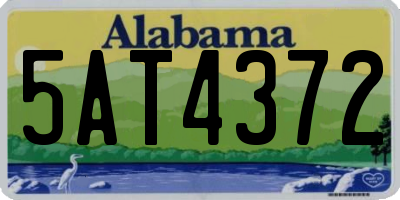AL license plate 5AT4372