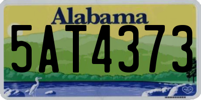 AL license plate 5AT4373