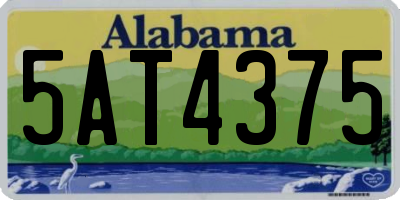 AL license plate 5AT4375