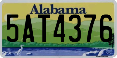 AL license plate 5AT4376