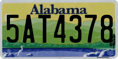 AL license plate 5AT4378