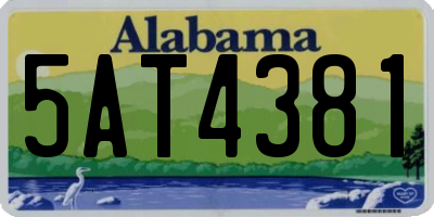 AL license plate 5AT4381