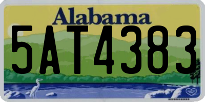 AL license plate 5AT4383