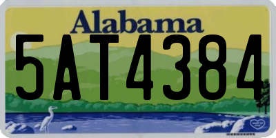 AL license plate 5AT4384