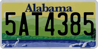 AL license plate 5AT4385