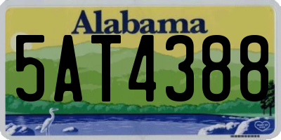 AL license plate 5AT4388