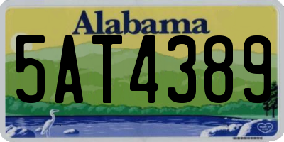 AL license plate 5AT4389