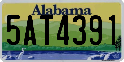 AL license plate 5AT4391