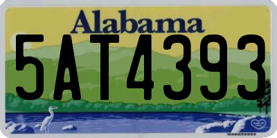 AL license plate 5AT4393