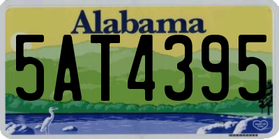 AL license plate 5AT4395
