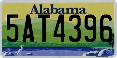 AL license plate 5AT4396