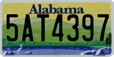 AL license plate 5AT4397