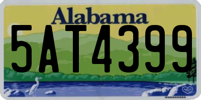 AL license plate 5AT4399