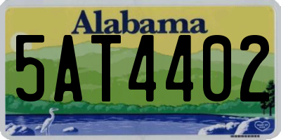 AL license plate 5AT4402