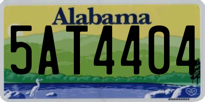 AL license plate 5AT4404