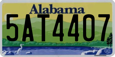 AL license plate 5AT4407