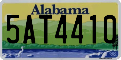 AL license plate 5AT4410