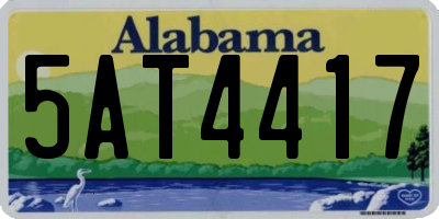 AL license plate 5AT4417