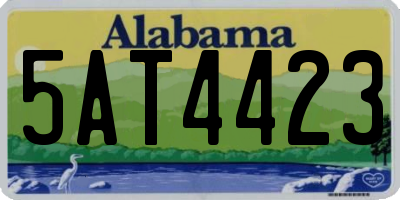 AL license plate 5AT4423