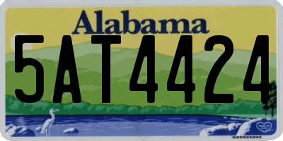 AL license plate 5AT4424