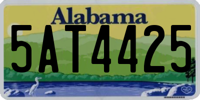 AL license plate 5AT4425