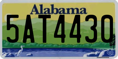 AL license plate 5AT4430