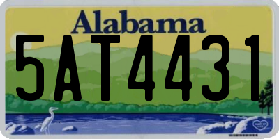 AL license plate 5AT4431