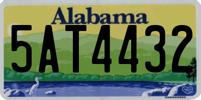 AL license plate 5AT4432