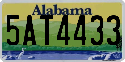 AL license plate 5AT4433