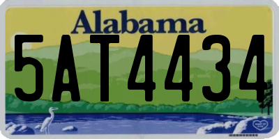 AL license plate 5AT4434