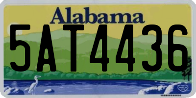 AL license plate 5AT4436