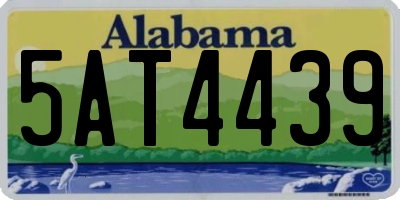AL license plate 5AT4439