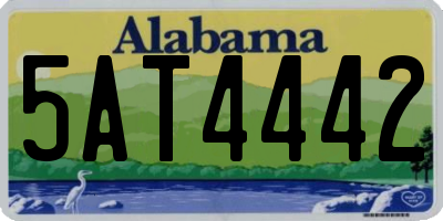 AL license plate 5AT4442