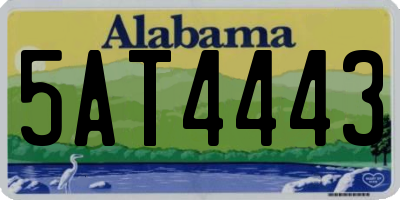 AL license plate 5AT4443