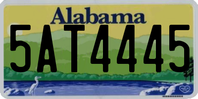 AL license plate 5AT4445