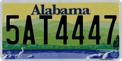 AL license plate 5AT4447