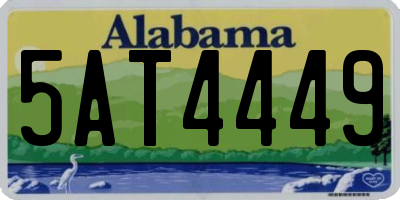 AL license plate 5AT4449