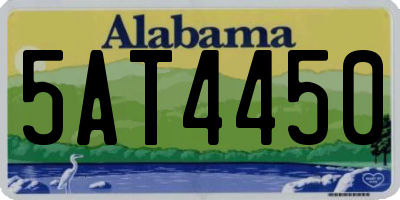 AL license plate 5AT4450