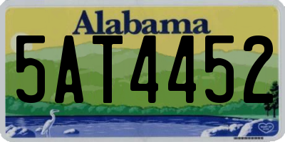 AL license plate 5AT4452