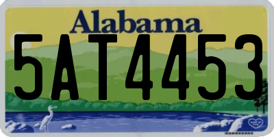AL license plate 5AT4453