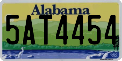 AL license plate 5AT4454