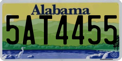 AL license plate 5AT4455